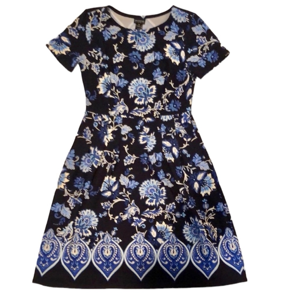Enfocus Studio NWOT A- Line Short Sleeve Dress Size 8